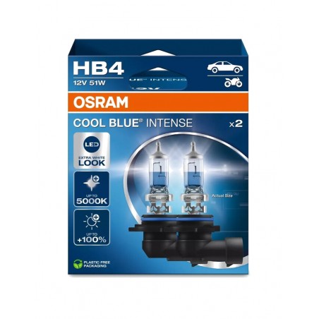 OSRAM Lámpara para faro con luz intensa COOL INTENSE HB4 12V 51W - 2 UDS 1129545