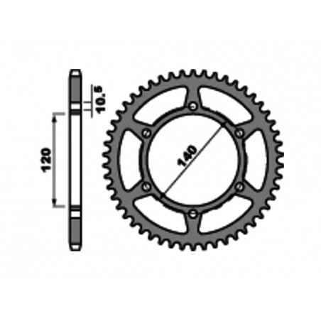 PBR Standard steel crown 475 - PASO 520 1075402008