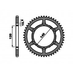 PBR Standard steel crown 475 - 520 C45 1075402009
