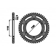 PBR Rear Transmission Sprocket Steel STANDARD 4385 - 525 1075545003