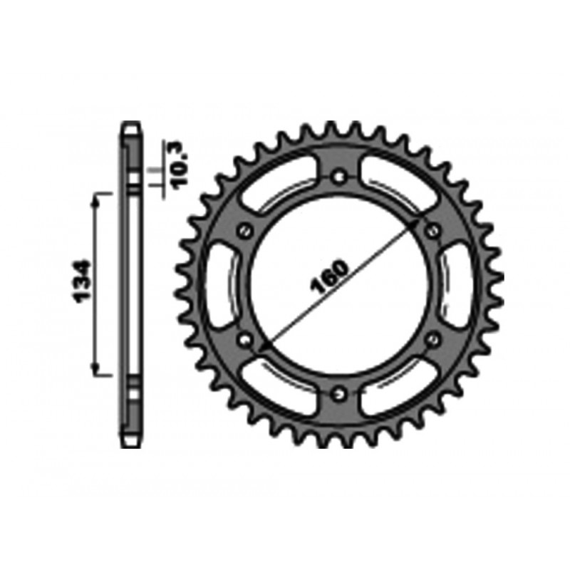 PBR Standard steel crown 4405 - 525 C45 1075549007