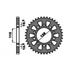 PBR Standard steel crown 4684 - 525 C45 1075560004