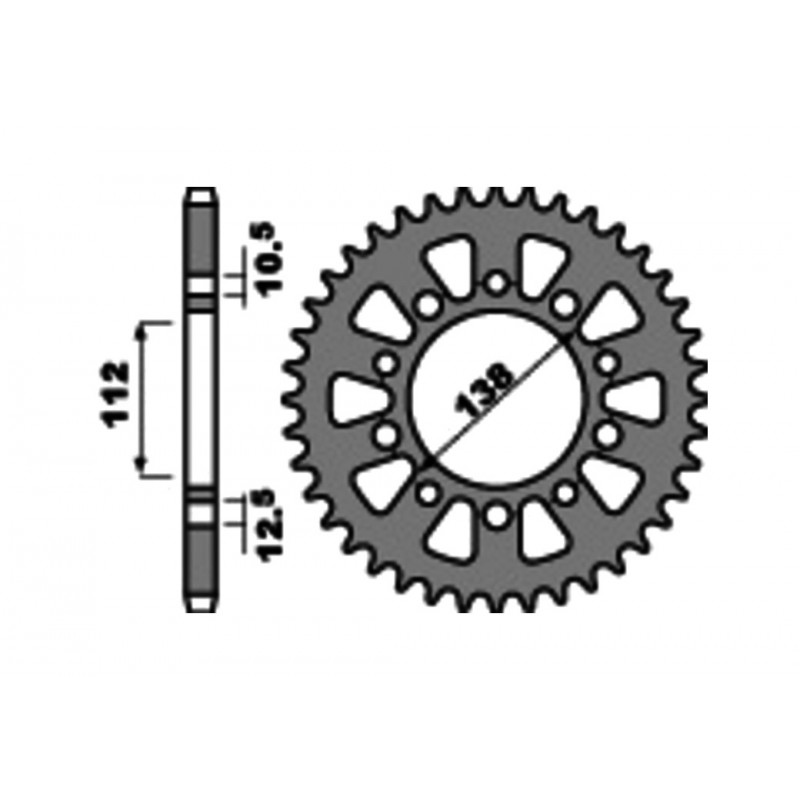 PBR Standard steel crown 4684 - 525 C45 1075560004