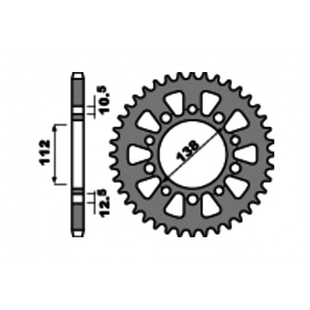 PBR Standard steel crown 4684 - 525 C45 1075560004