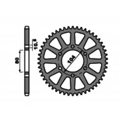 PBR Standard steel crown 478 - 520 C45 1075562009
