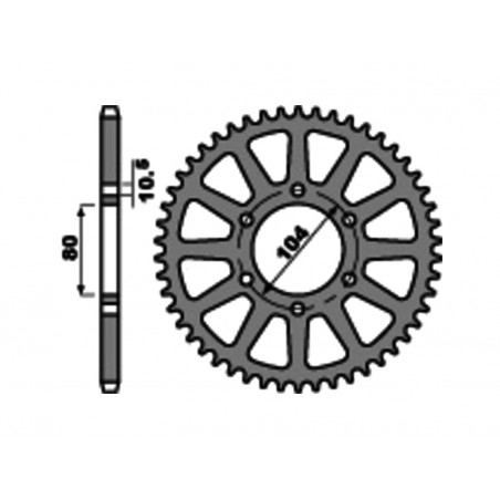 PBR Standard steel crown 478 - 520 C45 1075562009
