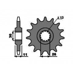 PBR Standard steel pinion 2091 - 525 1077555003