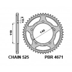 PBR Standard steel crown 4671 - 525 1118927003