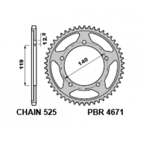 PBR Corona de acero estándar 4671 - 525 1118927003