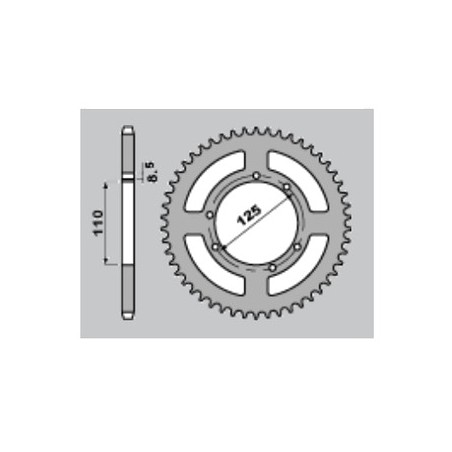 PBR Standard steel crown 4390 - 428 C45 1125394001
