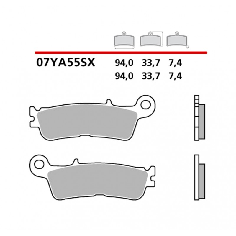 BREMBO Sintered brake pads for motocross or enduro 07YA55SX 1123505