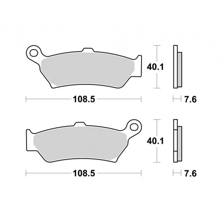 BREMBO SINTERED BRAKE PADS 07BB43SP 1127059