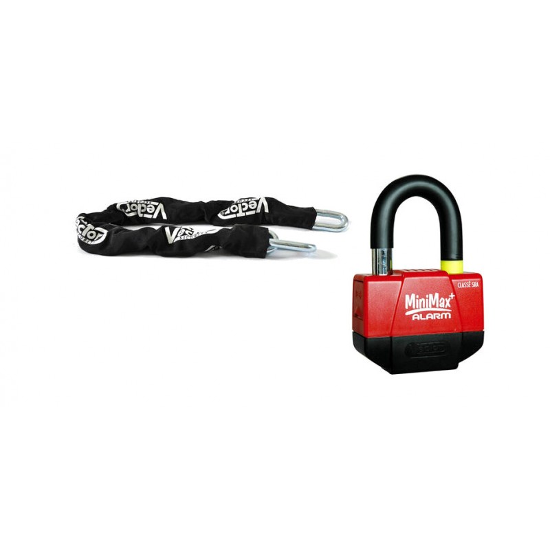 VECTOR Anti-theft kit with padlock and chain MINIMAX+ ALARM Ø16MM + CADENA Ø13MM / 1,1M 3032179
