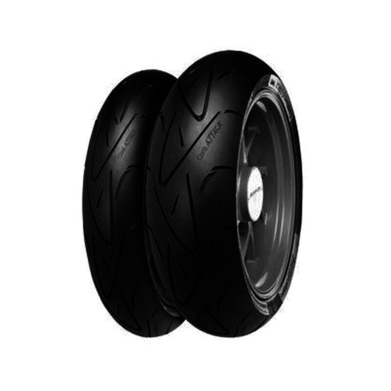 CONTINENTAL Front and rear tire pack CONTISPORTATTACK 120/70 ZR 17 + 180/55 HYPERSPORT 3032337
