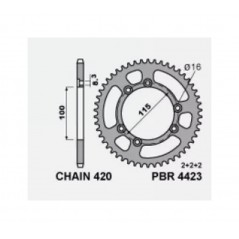 PBR Corona de aluminio ultraligera 4423 - PASO 420 1138554001