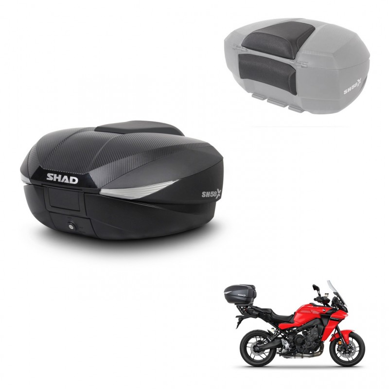 TUDETIC Baul SH58 + soporte montaje respaldo SHAD KIT-443499