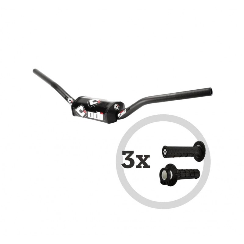 ODI Handlebar kit with grips PUM FLIGHT MX + 3 PAIRS OF V2 LOCK-ON HALF-WAFFLED 3065432
