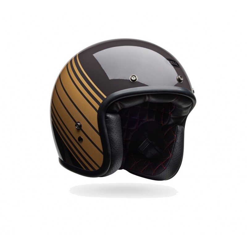 BELL Classic helmet with glossy finish CUSTOM 500 - EDGE GLOSS JET 8009630001VAR