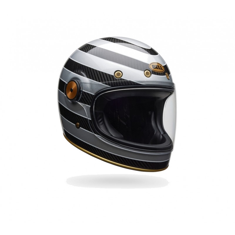 BELL Retro-style full-face helmet in carbon fiber with visor BULLITT GT - RSD TEMPLE GLOSS 8009643001VAR