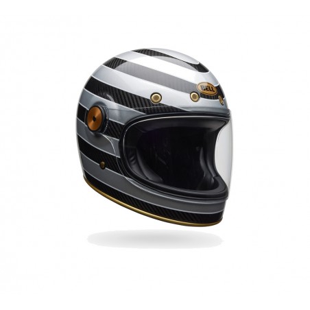 BELL Retro-style full-face helmet in carbon fiber with visor BULLITT GT - RSD TEMPLE GLOSS 8009643001VAR