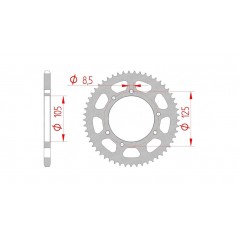 AFAM Standard steel transmission crown 47103 - PASO 420 1074659008