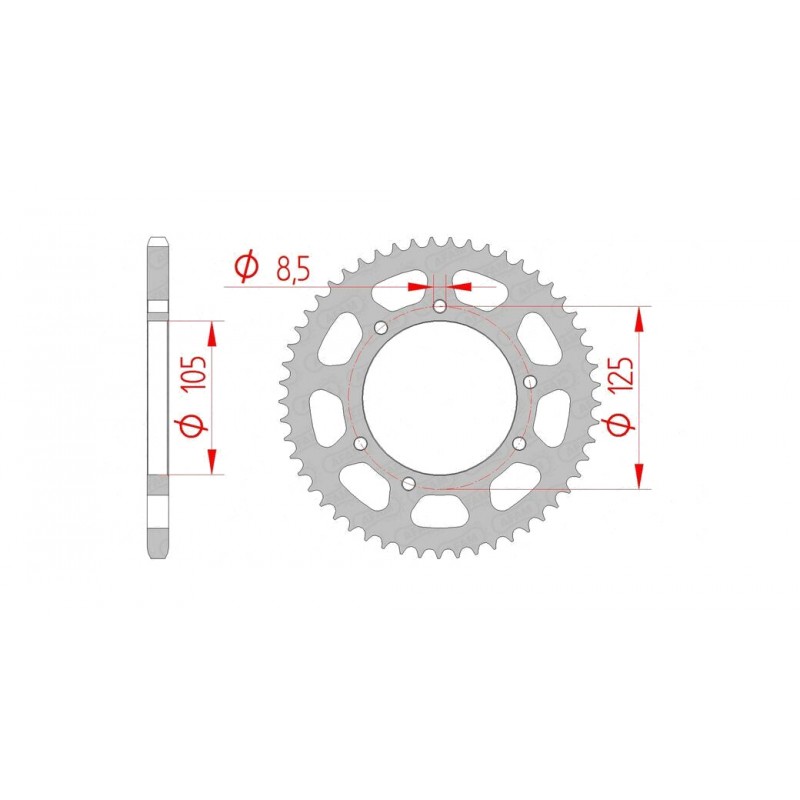 AFAM Standard steel transmission crown 47103 - PASO 420 1074659008