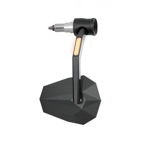 HIGHSIDER Handlebar-weighted rearview mirror with LED turn signals PRO STEALTH-RIM X7 1130508