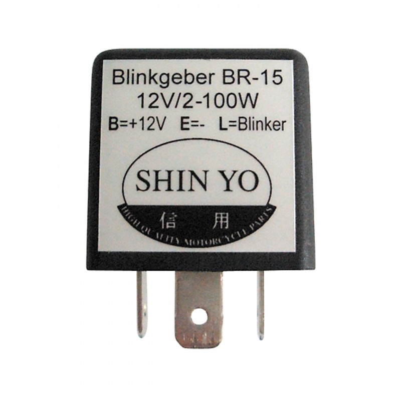 HIGHSIDER Three-pole electronic flasher relay SY-02 3-POLE 12 VDC 1-100 WATT 3 1139390