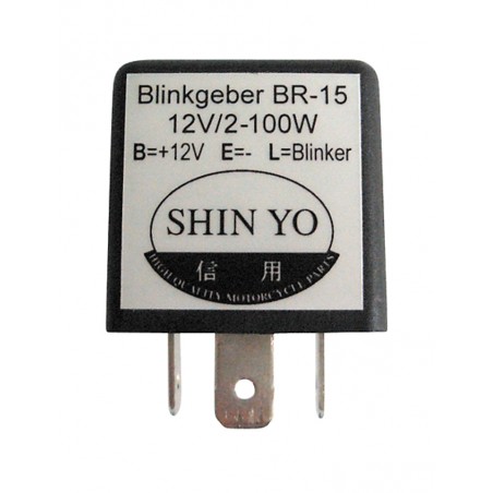 HIGHSIDER Three-pole electronic flasher relay SY-02 3-POLE 12 VDC 1-100 WATT 3 1139390