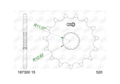 AFAM Standard steel pinion 187300 - PASO 520 1138551001