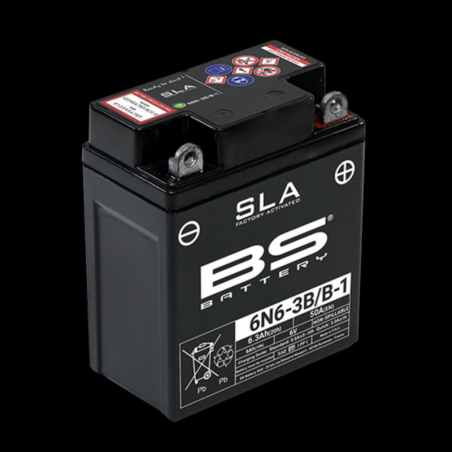 BS BATTERY Maintenance free activated 6N6 3B/B 1 1114580