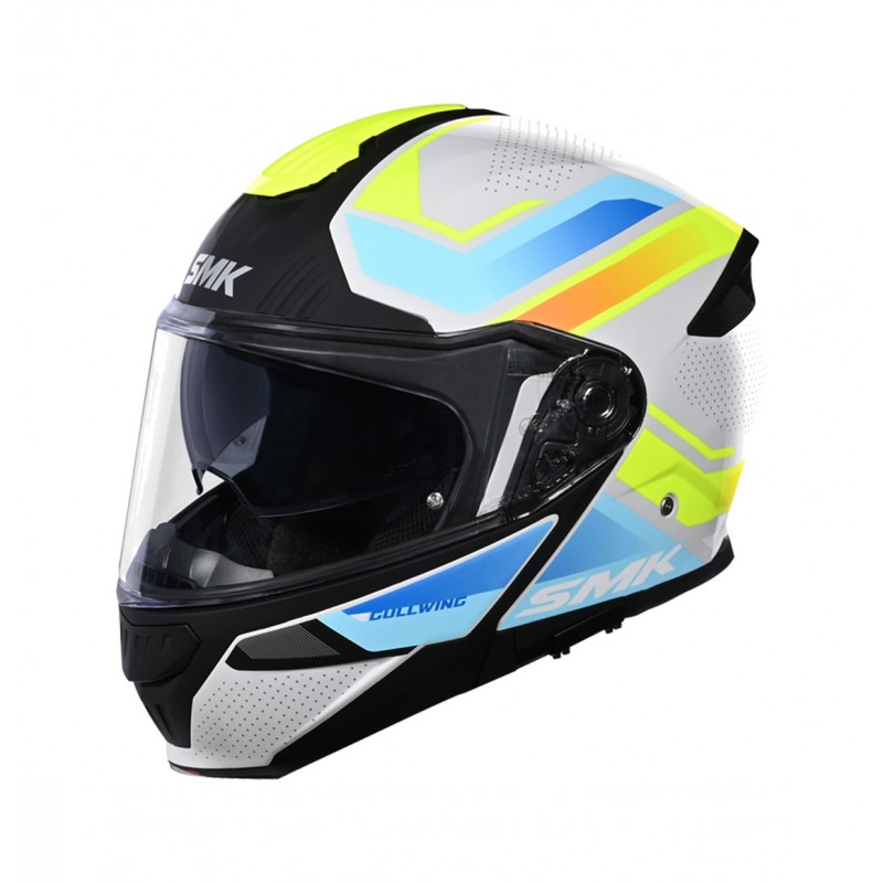 SMK Casco modular para moto decorado brillo GULLWING SUPERTOUR GL654