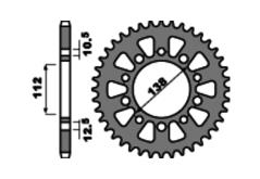 PBR Corona plato transmisión trasero acero STANDARD 4384 - 520 1075494005