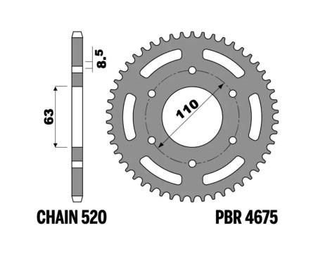 PBR Corona de acero estándar 4675 - PASO 520 1129689001