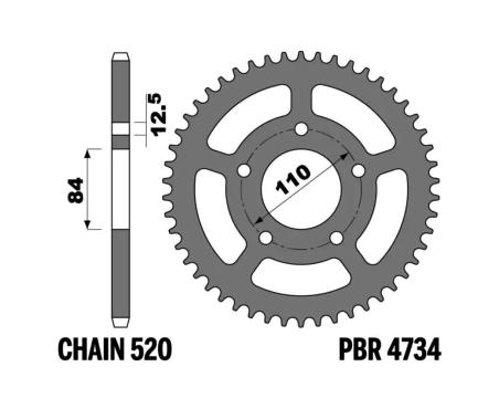 PBR Corona de acero estándar 4734 - 520 C45 1127987001