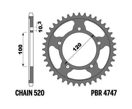 PBR Tempered steel crown 4747 - 520 C45 1127986002