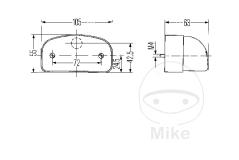 GEKA Trailer license plate light with socket M 1021542