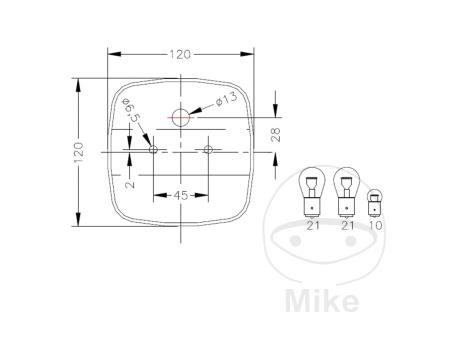 HELLA Three-camera trailer light, left or right side 1022003