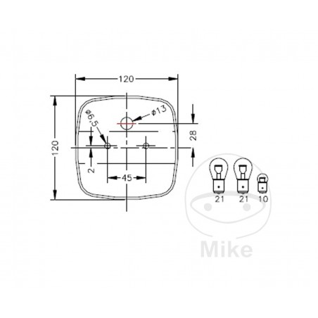 GEKA Trailer taillight with left/right glass 1022326