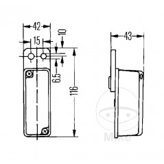 HELLA Left/right trailer position light with rubber pendulum M GUMMIPENDEL 1029024