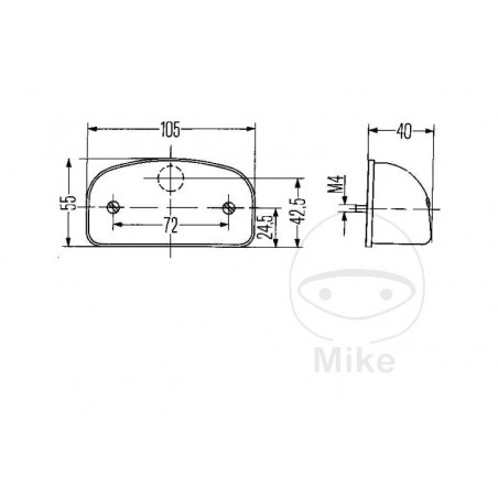 GEKA Trailer license plate light 1041466