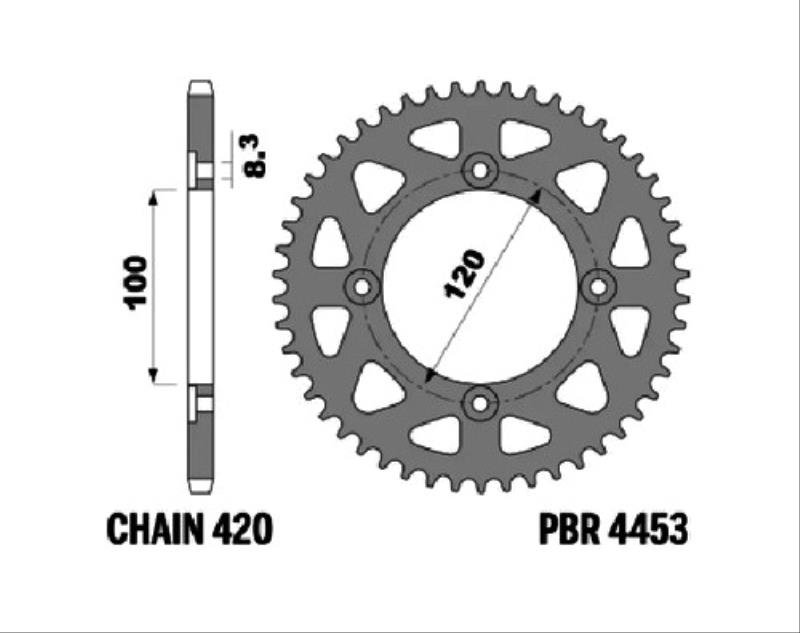 PBR Ultralight aluminum crown 4453 - PASO 420 1129675003