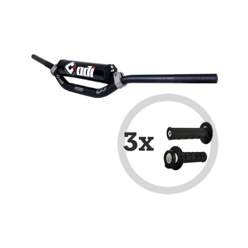 ODI Handlebar kit with grips included CFT PUM MX + 3 V2 LOCK-ON HALF-WAFFLED 3065433