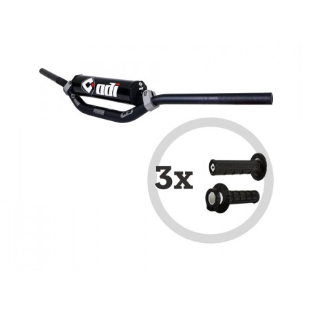 ODI Handlebar kit with grips included CFT PUM MX + 3 V2 LOCK-ON HALF-WAFFLED 3065433
