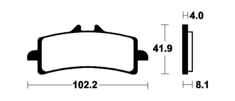 TECNIUM Sintered motorcycle brake pads MTR401 1090581