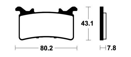 TECNIUM Front sintered brake pads high performance MFP364 1121530