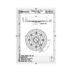 BREMBO Set of round floating brake discs UPGRADE T-DRIVE 1147331