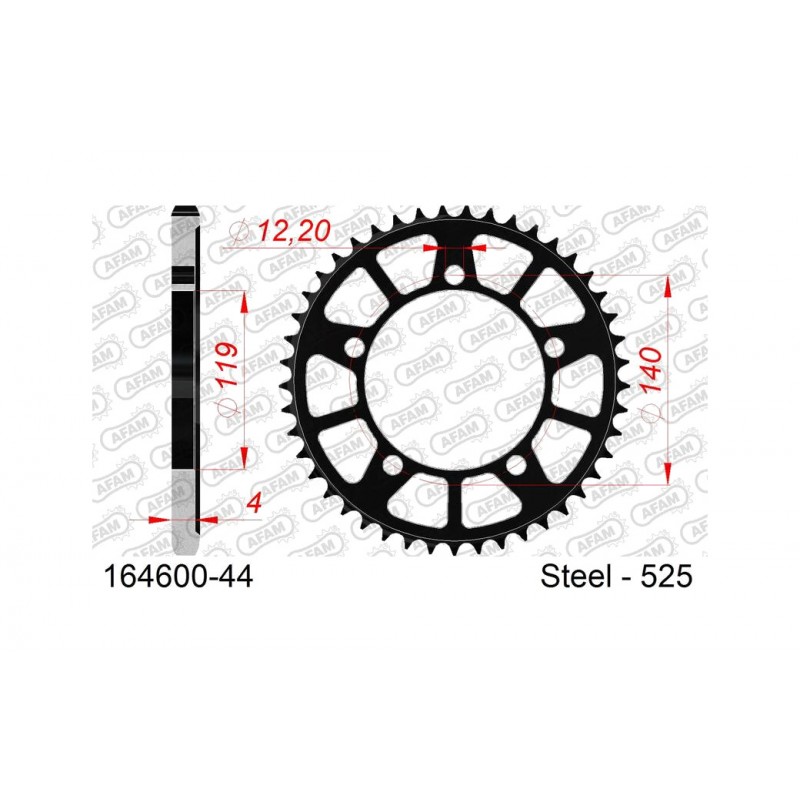 AFAM Corona plato de acero estándar 164600-525 1074570003