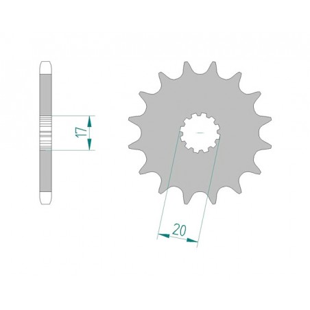 AFAM Piñón de acero estándar 94118-428 1077159004