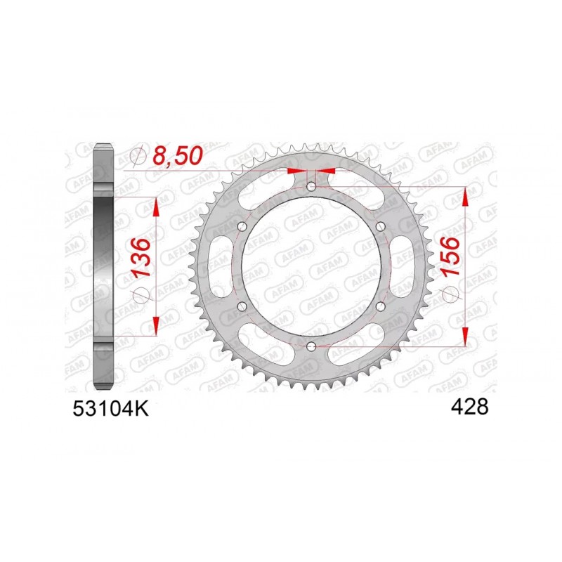 AFAM Standard Steel Crown Plate 53104-428 1147117001